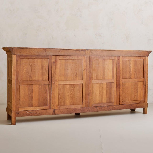 Monumental Spanish Sandblasted Oak Cabinet, 1940s For Sale - Image 4 of 11