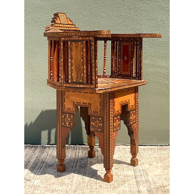 Vintage Syrian Inlaid Wood Chairs - A Pair For Sale - Image 17 of 18