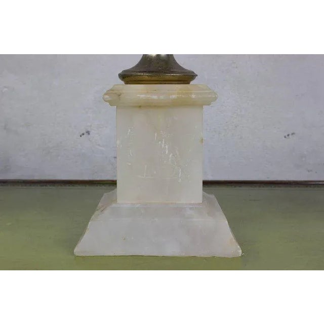 Italian Mid-Century Murano Glass Table Lamp With Gold Inclusions and Marble Base For Sale In New York - Image 6 of 9