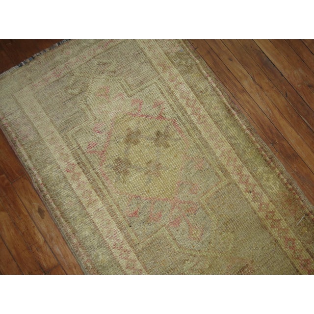 Pale Turkish Vintage Long Runner For Sale - Image 4 of 7