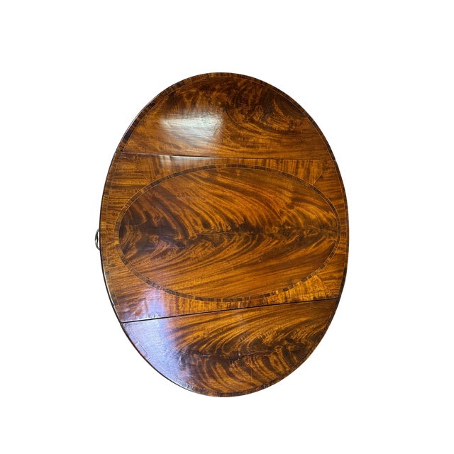 Traditional 19th Century English Mahogany Pembroke Table With Satinwood Inlay For Sale - Image 3 of 6