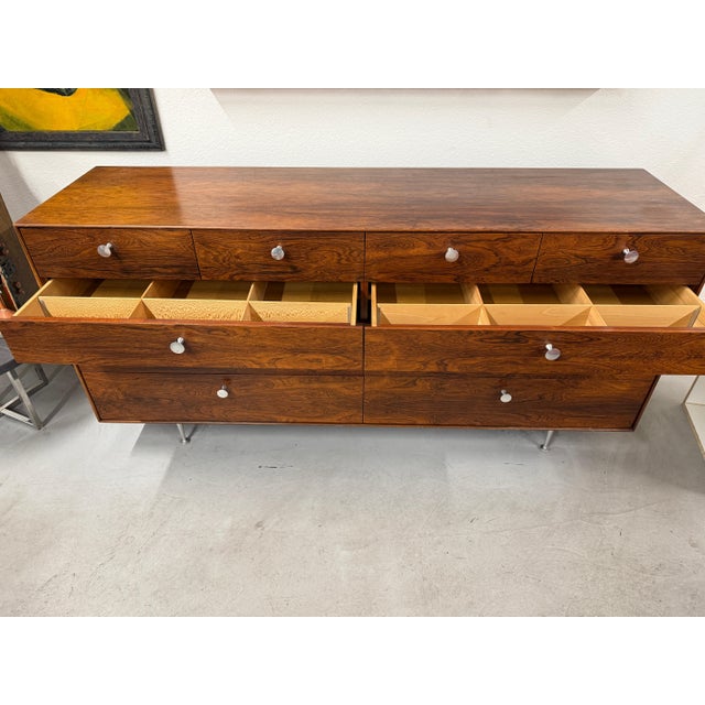 Mid-Century Modern 1970’s George Nelson Rosewood Thin Edge Long Dresser For Sale - Image 3 of 18