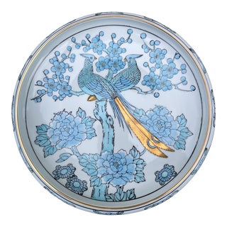 1960s Japanese Gold Imari Hand Painted Shallow Bowl For Sale