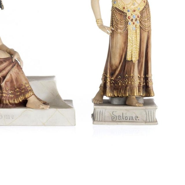 Art Deco Porcelain Salome Sculptural Group, Set of 3 For Sale - Image 5 of 6