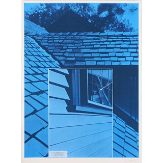 Jacques Monory, Young Girl at the Window, Original Signed Silkscreen Print For Sale