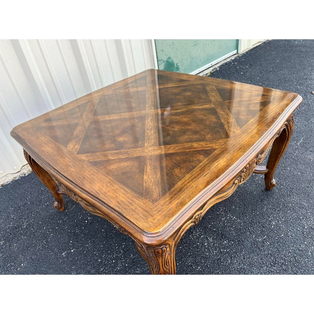 1980s 1980s Drexel Heritage French Country Walnut Side Table For Sale - Image 5 of 12