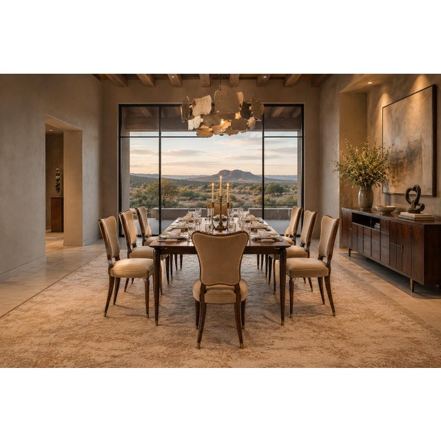 An elegant and exceptionally crafted set of eight Brazilian Modern dining chairs by Pisciotta e Filhos, produced in Brazil...