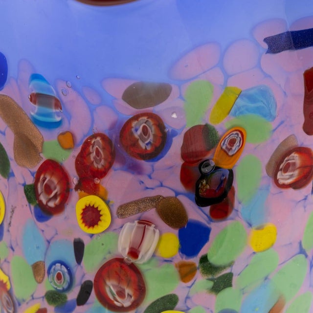 Vintage 20th Century Italian Hand Blown Murano Glass Vase, 1990s For Sale - Image 9 of 15