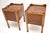 Vintage Georgian Style Yew Wood Oyster Veneer Nightstands, 1930, Set of 2 For Sale - Image 10 of 11