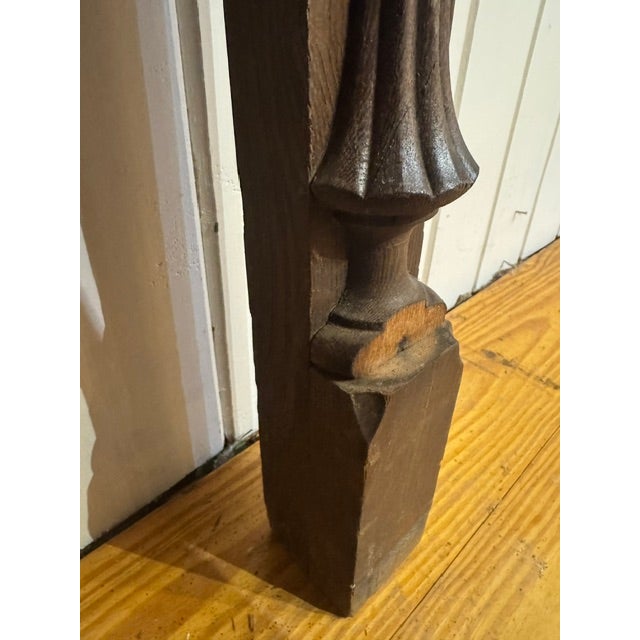 Wood 19th Century Oak Mantel With Ornate Carvings For Sale - Image 7 of 18
