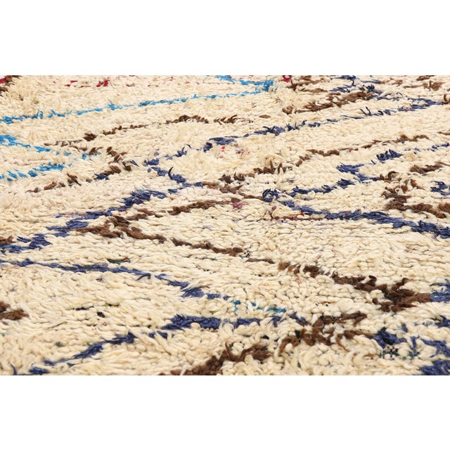 Late 20th Century Vintage Azilal Boucherouite Moroccan Rug, 04'03 X 10'00 For Sale - Image 5 of 10