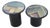 1980s Milano Memphis Style Circular Black Lacquered Painted Mushroom Nesting Side Tables - A Pair For Sale
