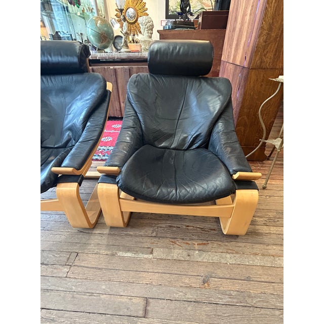 Swedish Designer Midcentury Modern Lounge Chairs by Fribytter - A Pair For Sale - Image 11 of 13