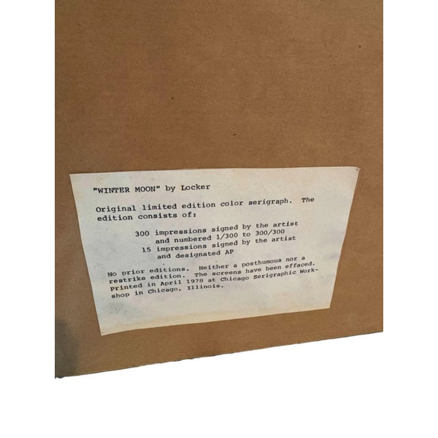 Paper 1978 Winter Moon Serigraph Signed by Thomas Locker For Sale - Image 7 of 11