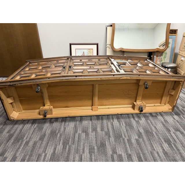 Wood Vintage 1970s Century Furniture Solid Oak Cortez Dining Room Buffet, Spanish Revival #311-403 For Sale - Image 7 of 8