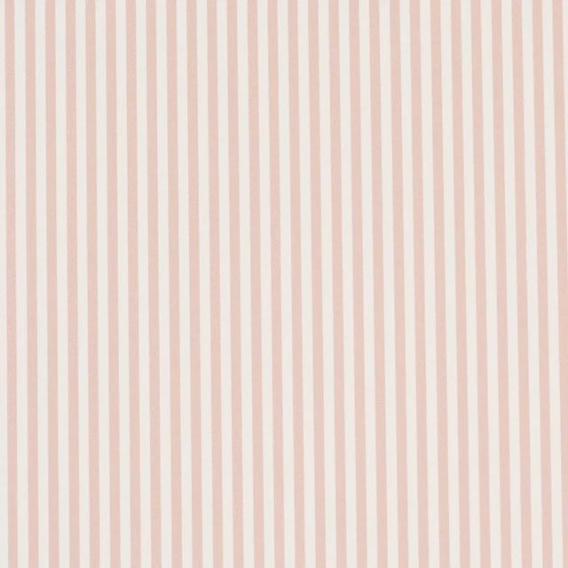 Schumacher Emma Stripe Narrow Wallpaper In Blush For Sale
