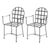 Set of 2 Garden or Dinning Armchairs in Black Wrought Iron, Indoor & Outdoor For Sale - Image 15 of 18