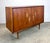 Wood Mid Century Modern Walnut, Cane & Brass Credenza / Media Stereo Cabinet Restored For Sale - Image 7 of 12