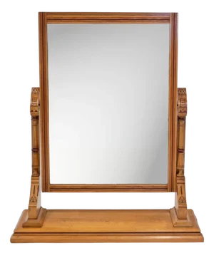 19th Century Gothic Revival Ash & Painted Dressing Table Vanity Mirror