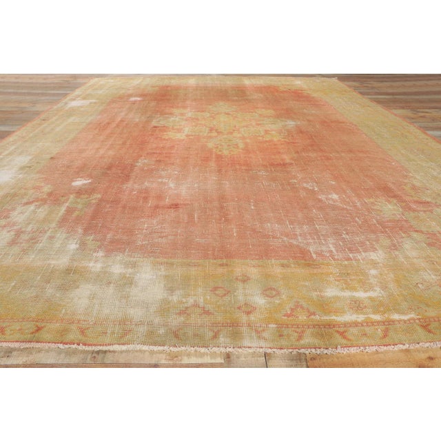 Antique Turkish Oushak Rug - 09'07 X 13'00 For Sale - Image 11 of 12