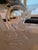 1990s Vintage Glass and Lucite Dining Table With Chairs For Sale - Image 5 of 7