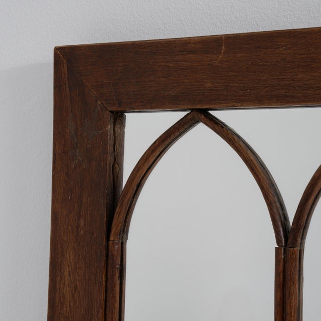 Pair Of Oak Libary Mirrors For Sale - Image 4 of 5
