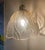 Iridescent glass pendant light from the 1970s, diffusing a beautiful light. Dimensions of the light fixture only: diameter...