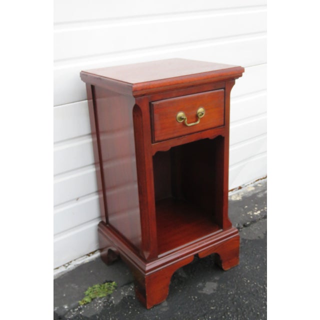 Mahogany Tall Nightstand Side End Table For Sale - Image 13 of 13