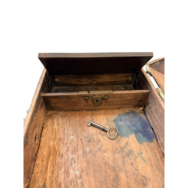18th Century Brass Mounted and Lacquered “Marriage” Dowry Box. Exquisite For Sale - Image 9 of 9