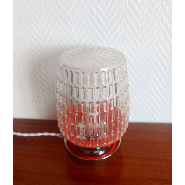 1970s Space Age Orange and Chrome Table Lamp, 1970s For Sale - Image 5 of 9