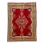 Vintage Persian Handmade Red Medallion Wool Rug For Sale