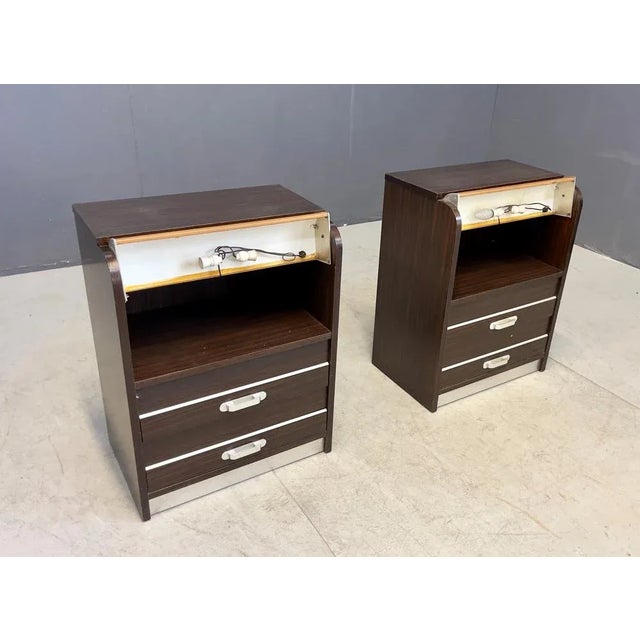 Luminous Bedside Tables, 1970s, Set of 2 For Sale - Image 4 of 6