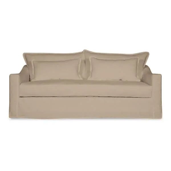 Textile Moss Home Darcy Sofa 96", Safari Flax For Sale - Image 7 of 7