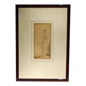 "Ceres' Handmaid", Original 1930 Drypoint Etching by Sir William Russell Flint