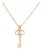 Mid 20th Century Tiffany & Co 18K Yellow Gold Diamond Key Pendant Necklace For Sale