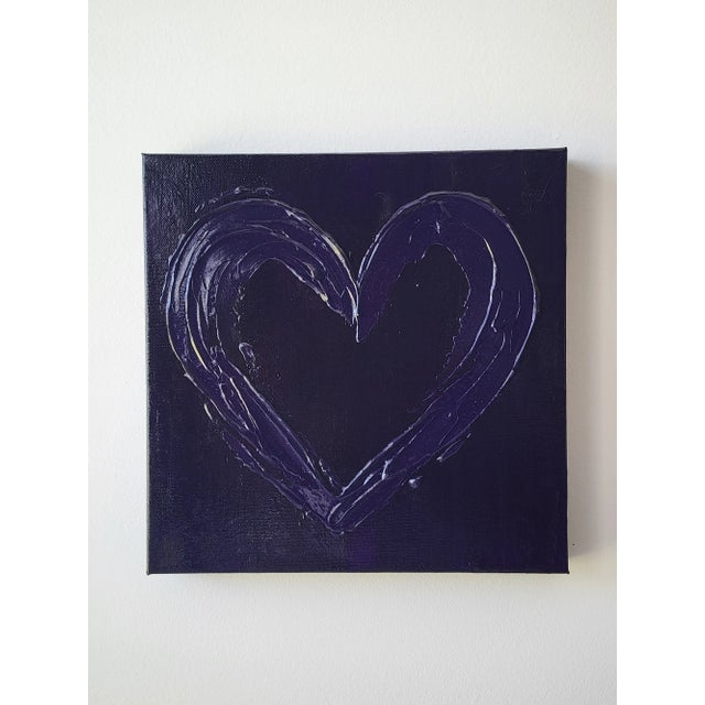 Deep Purple Heart Painting For Sale - Image 4 of 6