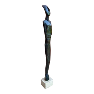 Etruscan Style Iron and Marble Sculpture