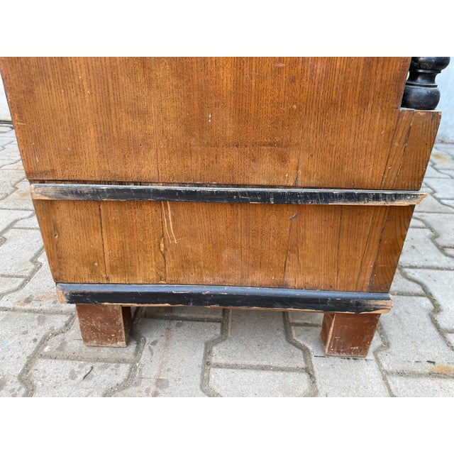 Biedermeier Display Cabinet in Oak For Sale - Image 4 of 11