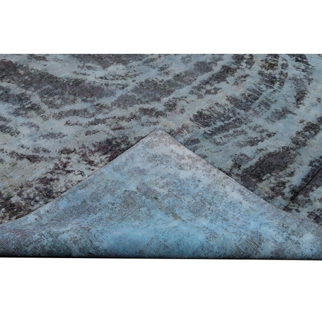 Blue Early 20th Century Vintage Overdyed Rug For Sale - Image 8 of 12