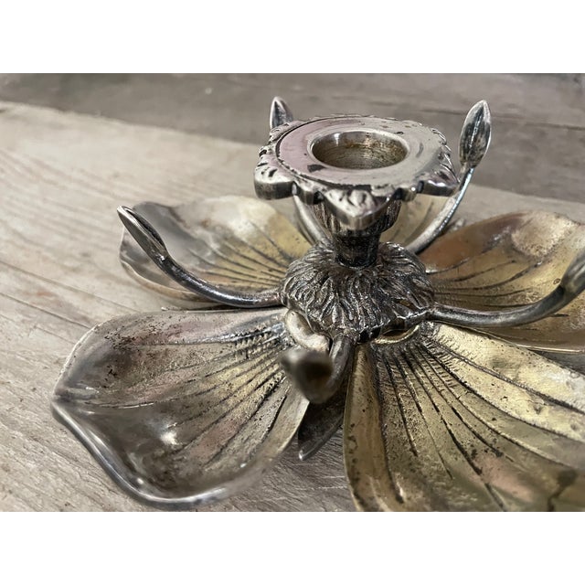 Flower Candleholder from Gucci, 1970s, in Good conditions. Designed 1970 to 1979 This piece is attributed to the mentioned...