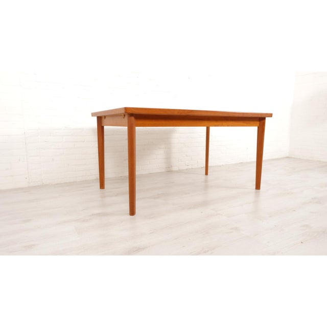 Wood Vintage Extendable Teak Dining Table For Sale - Image 7 of 18