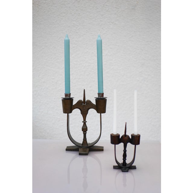 Swedish Wooden Candleolders from Taserud, 1955, Set of 2 For Sale - Image 16 of 17