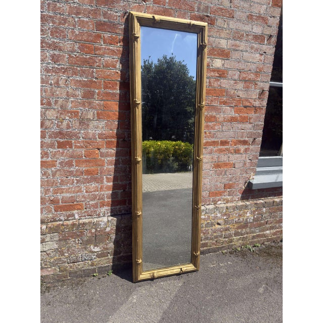 Large Antique English Carved Wood and Gesso Gilt Pier Mirror, 1800s For Sale - Image 6 of 7