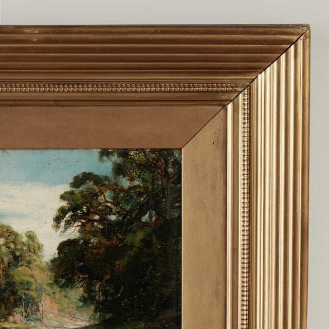 Impressionist Antique Painting of a Landscape With River by Harry Phelan Gibb For Sale - Image 3 of 13