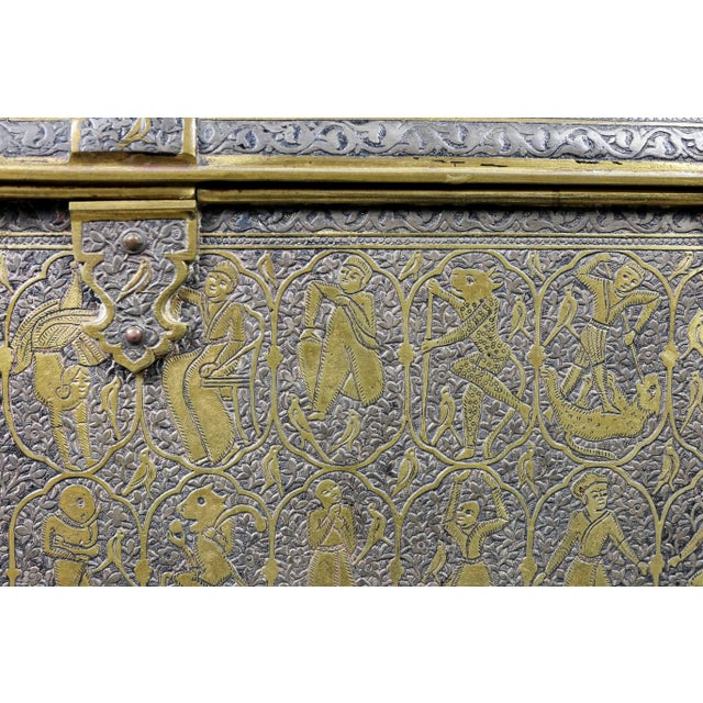 Renaissance Revival Damacened and Bronze Casket For Sale - Image 10 of 13