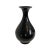 Modern Black Ceramic Flute Vase For Sale - Image 3 of 3