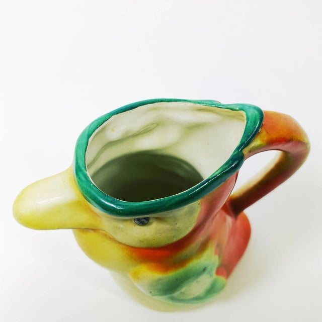1930s Vintage 1930's Art Deco Parrot Creamer Made in Czechoslovakia For Sale - Image 5 of 7