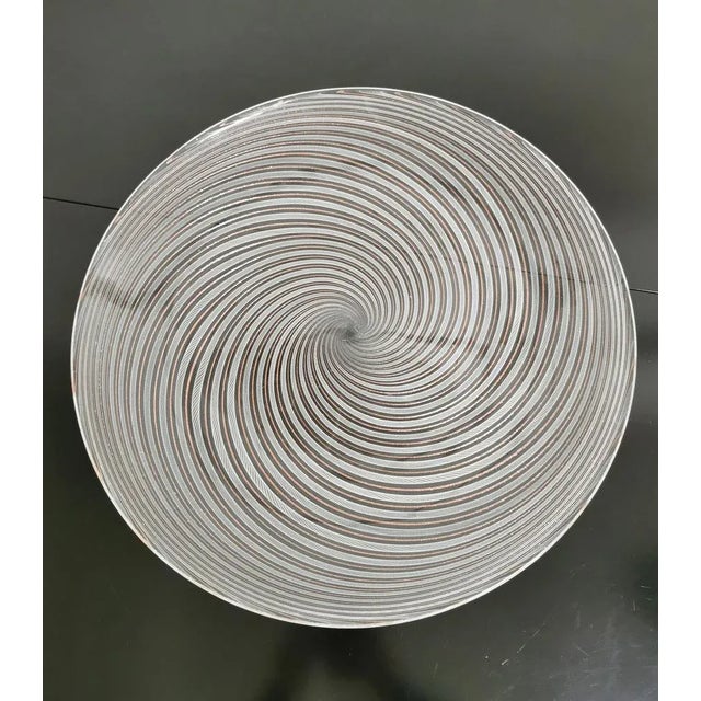 Gold Centerpiece in White and Gold Transparent Murano Glass from Salviati Italia, 1970s For Sale - Image 8 of 11