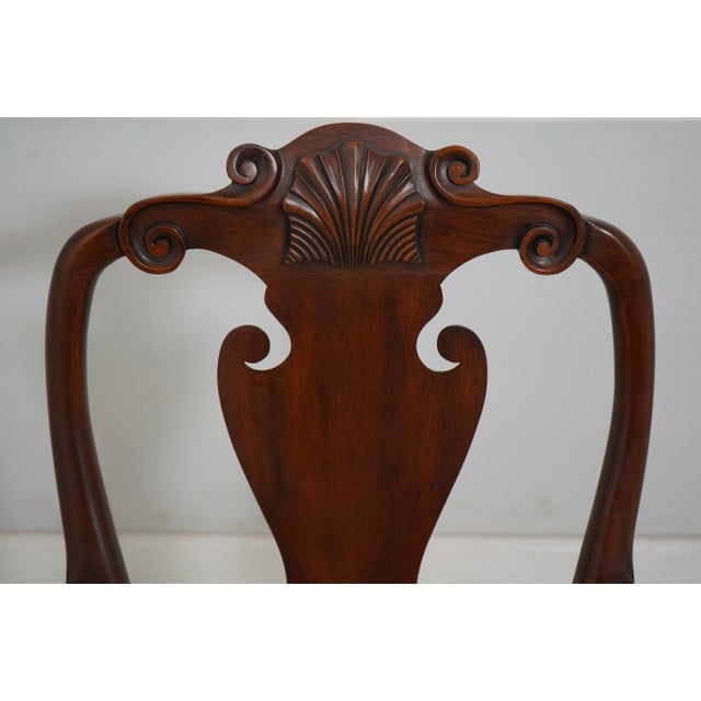 1990s Set of 8 Henkel Harris Mahogany Dining Room Chairs For Sale - Image 5 of 12