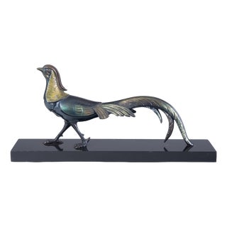 Art Deco Statuette in Bronze and Marble, France, 1920s For Sale